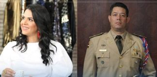 Momento en que Patricia Peynado directora de Recursos Humanos de Vivienda deja destrozado el apartamento de su expareja el coronel De la Rocha