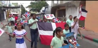 Colegio Angel Divino de Santo Domingo Este de Los Mina celebra el día de la Independencia Nacional Dominicana