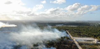 Cierran Circunvalación Verón – Bávaro por fuerte humareda causada por incendios forestales | Video