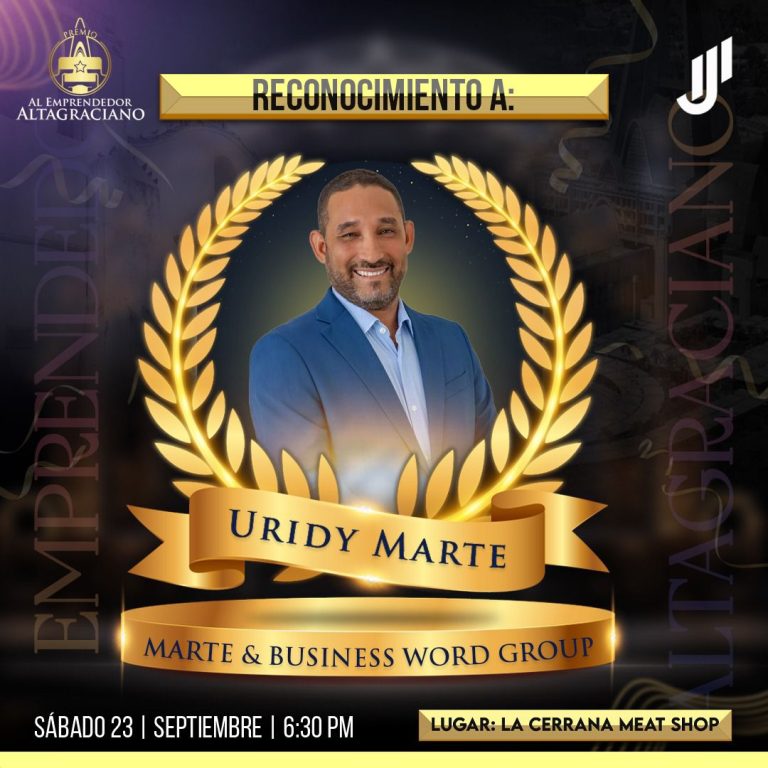 Uridy Marte es reconocido con el premio «El emprendedor altagraciano»