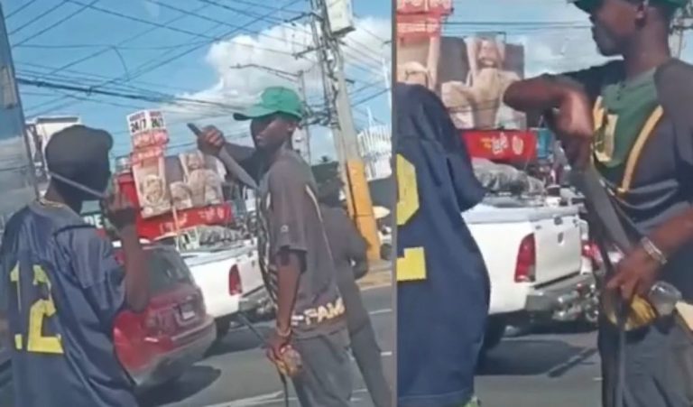 Apresaron a 14 limpiavidrios haitianos en SDO, luego de video viral donde estos se veían con puñales y machetes