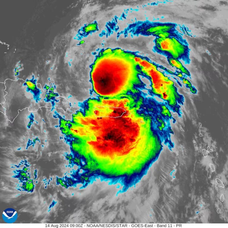 Trayectoria de la tormenta Ernesto en tiempo real