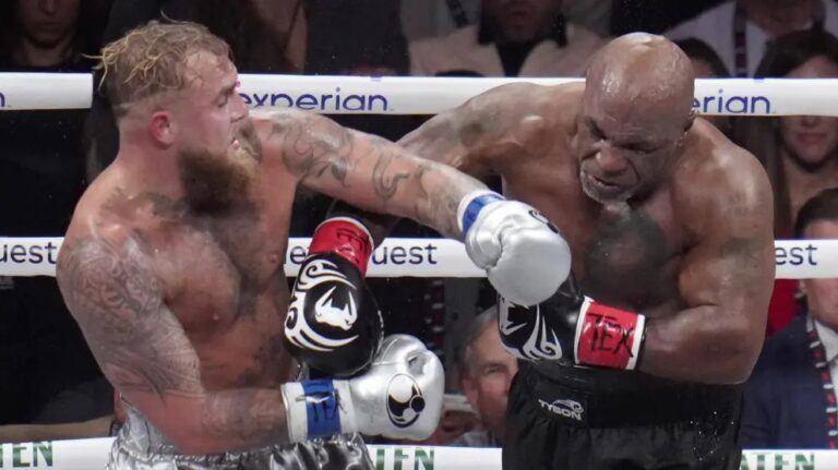 Jake Paul vence a Mike Tyson en un combate histórico que recauda $80 millones y revoluciona el boxeo global