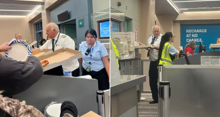 Piloto de United Airlines sorprende a pasajeros con pizzas tras un retraso inesperado