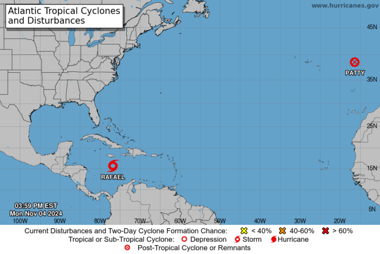 Tormenta Rafael se forma en el Atlántico y marca rumbo hacia Jamaica, Cuba y las Islas Caimán