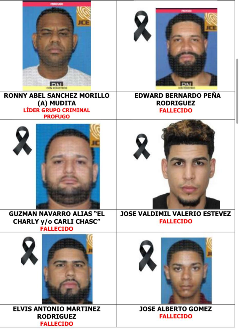 Enfrentamiento en Santiago de los Caballeros deja cinco presuntos sicarios muertos y un policía herido