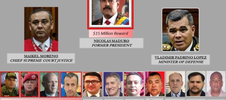 EE. UU. declara al “Cártel de los Soles” como organización terrorista y Venezuela responde calificándolo de “patraña”