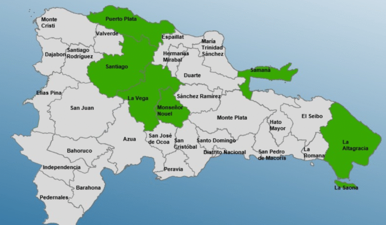 COE coloca a 6 provincias en alerta verde entre ellas La Altagracia por vaguada y sistema frontal sobre RD