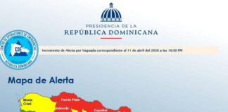 COE eleva a cuatro las provincias en alerta roja por lluvias; mantiene varias en riesgo por inundaciones