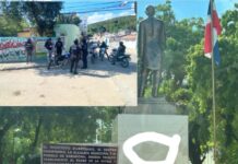 Policía activa operativo tras robo de tarja en busto de Juan Pablo Duarte en Barahona