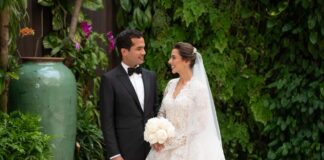 Omar Fernández y Alexia Rubio se casaron anoche en la Ciudad Colonial